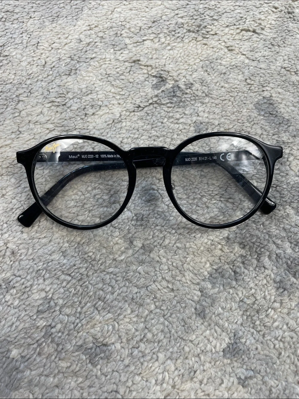 Maui Jim MJO 2220-02 Eyeglasses Glasses Glossy Black 51-21-145